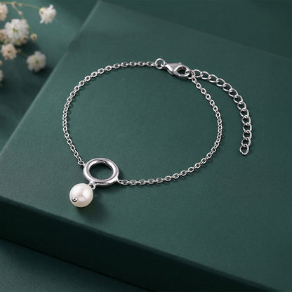 Silver Audrey Baroque Pearl Bracelet