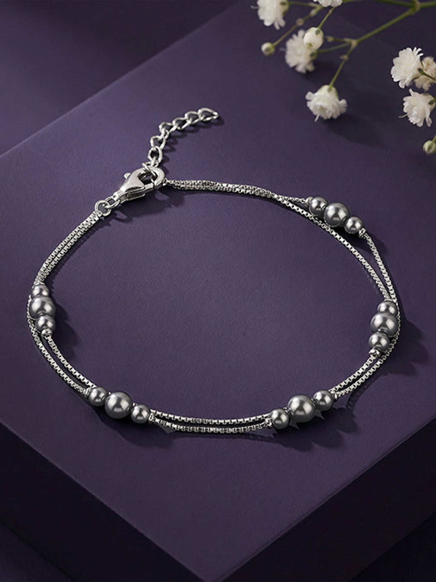 Silver Hailee Pearl Bracelet