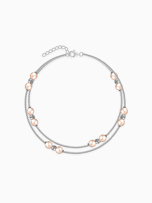 Silver Scarlett Pearl Bracelet