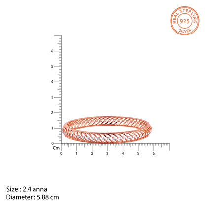 Rose Gold Emberwood Bangle (Size 2.4)