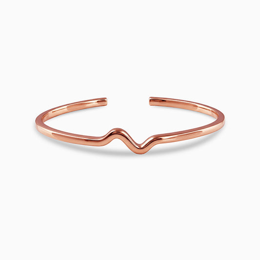 Rose Gold Blush Ripple Cuff Bracelet