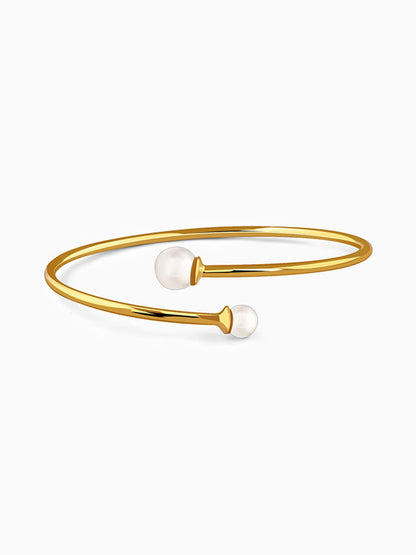Golden Cobie Pearl Cuff Bracelet