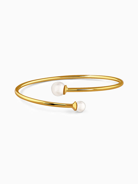 Golden Cobie Pearl Cuff Bracelet
