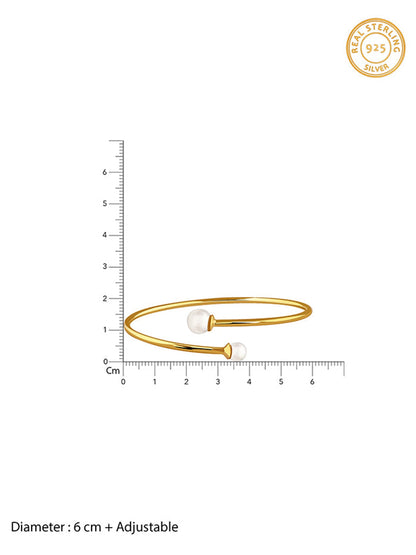 Golden Cobie Pearl Cuff Bracelet