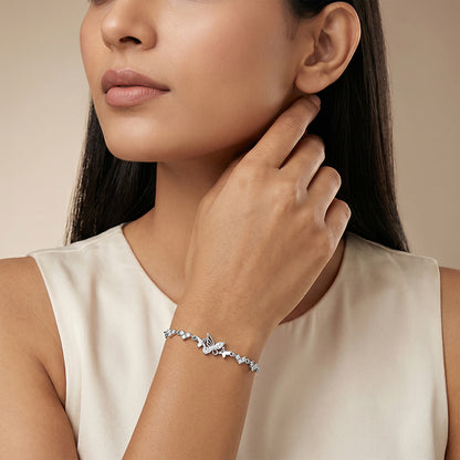 Silver Flutter Pulse Bracelet