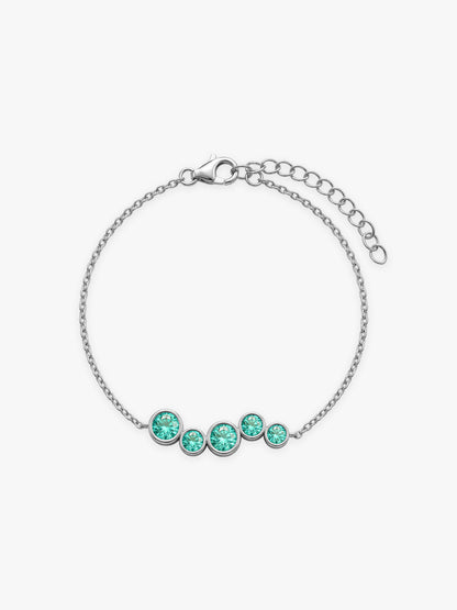 Silver Green Goddess Bracelet