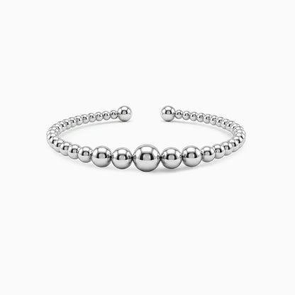 Silver Sphere Cuff Bracelet
