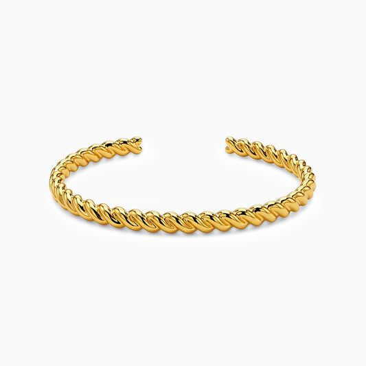 Kriti Sanon Golden Helix Twist Cuff Bracelet