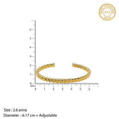 Kriti Sanon Golden Helix Twist Cuff Bracelet