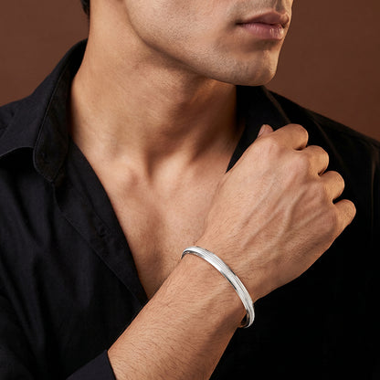 Silver Arvith Kada For Him (Size 6.75)
