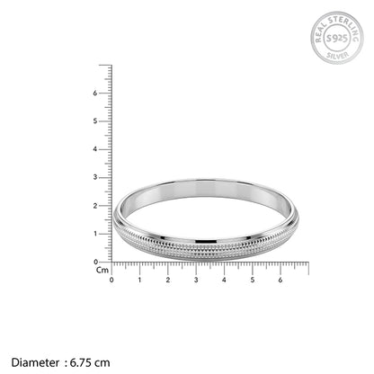 Silver Arvith Kada For Him (Size 6.75)