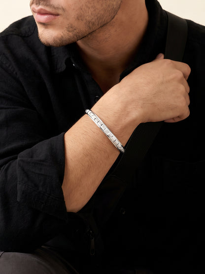 Silver Hardeep Kada For Him (Size 2.8)
