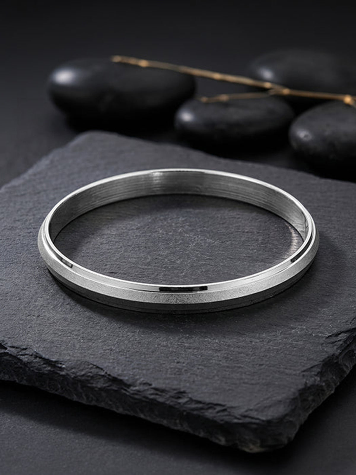Silver Karanveer Bangle For Him