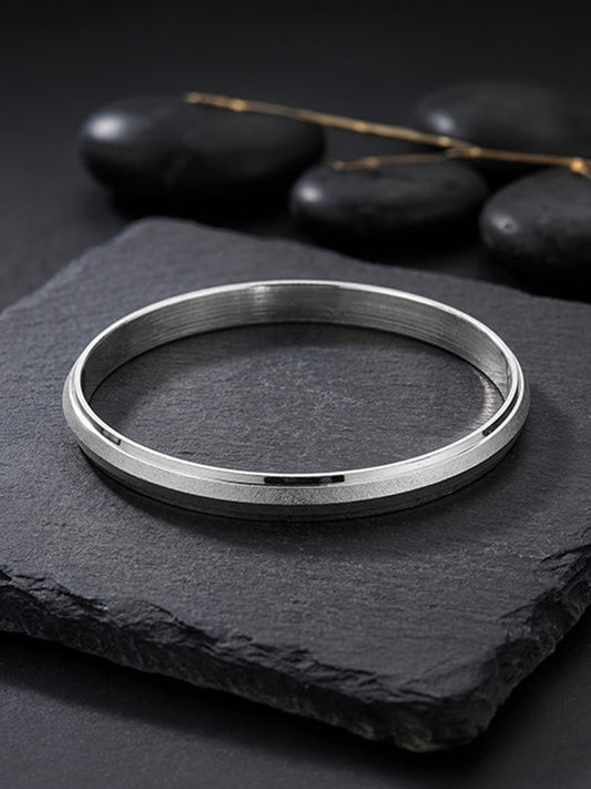 Silver Karanveer Bangle For Him