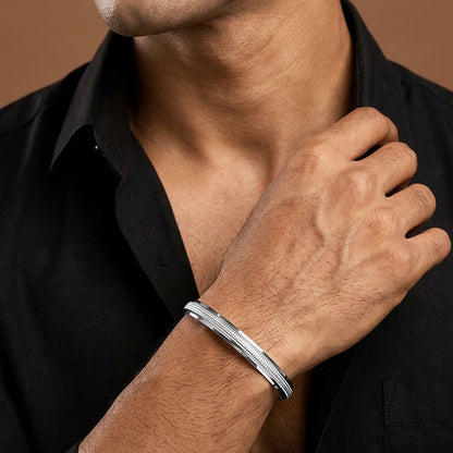 Silver Naresh Kada For Him (Size 7)
