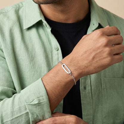 Silver Torus Bracelet For Him
