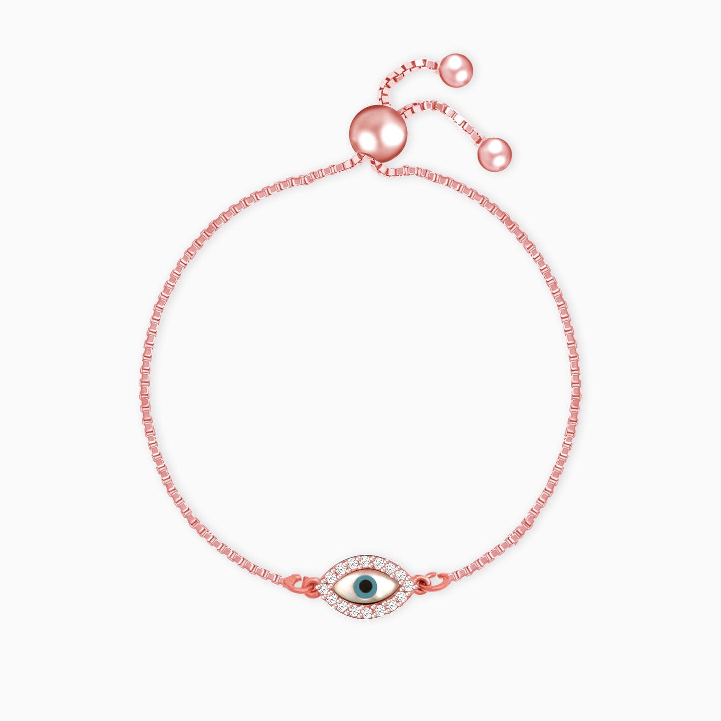Rose Gold Evil Eye Bracelet