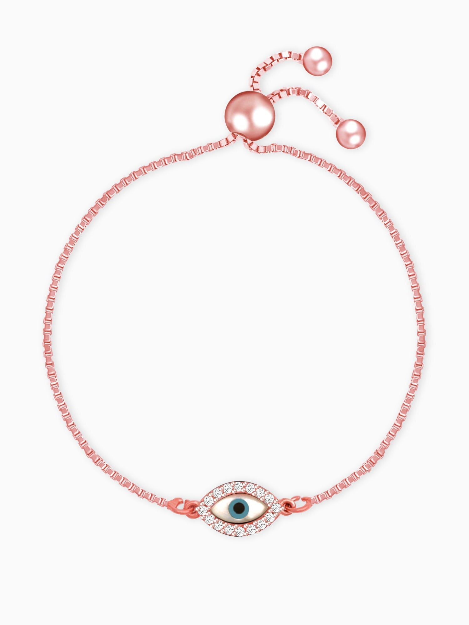 Rose Gold Evil Eye Bracelet