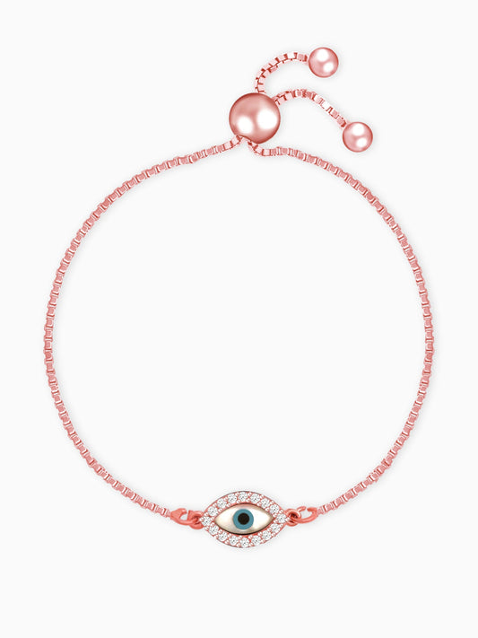 Rose Gold Evil Eye Bracelet