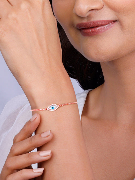 Rose Gold Evil Eye Bracelet