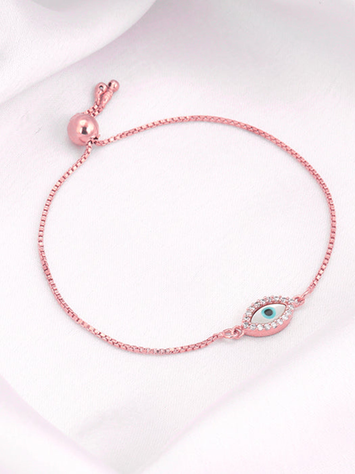 Rose Gold Evil Eye Bracelet