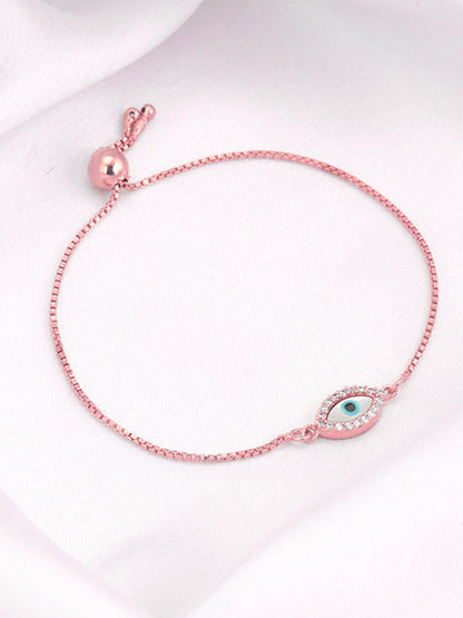 Rose Gold Evil Eye Bracelet