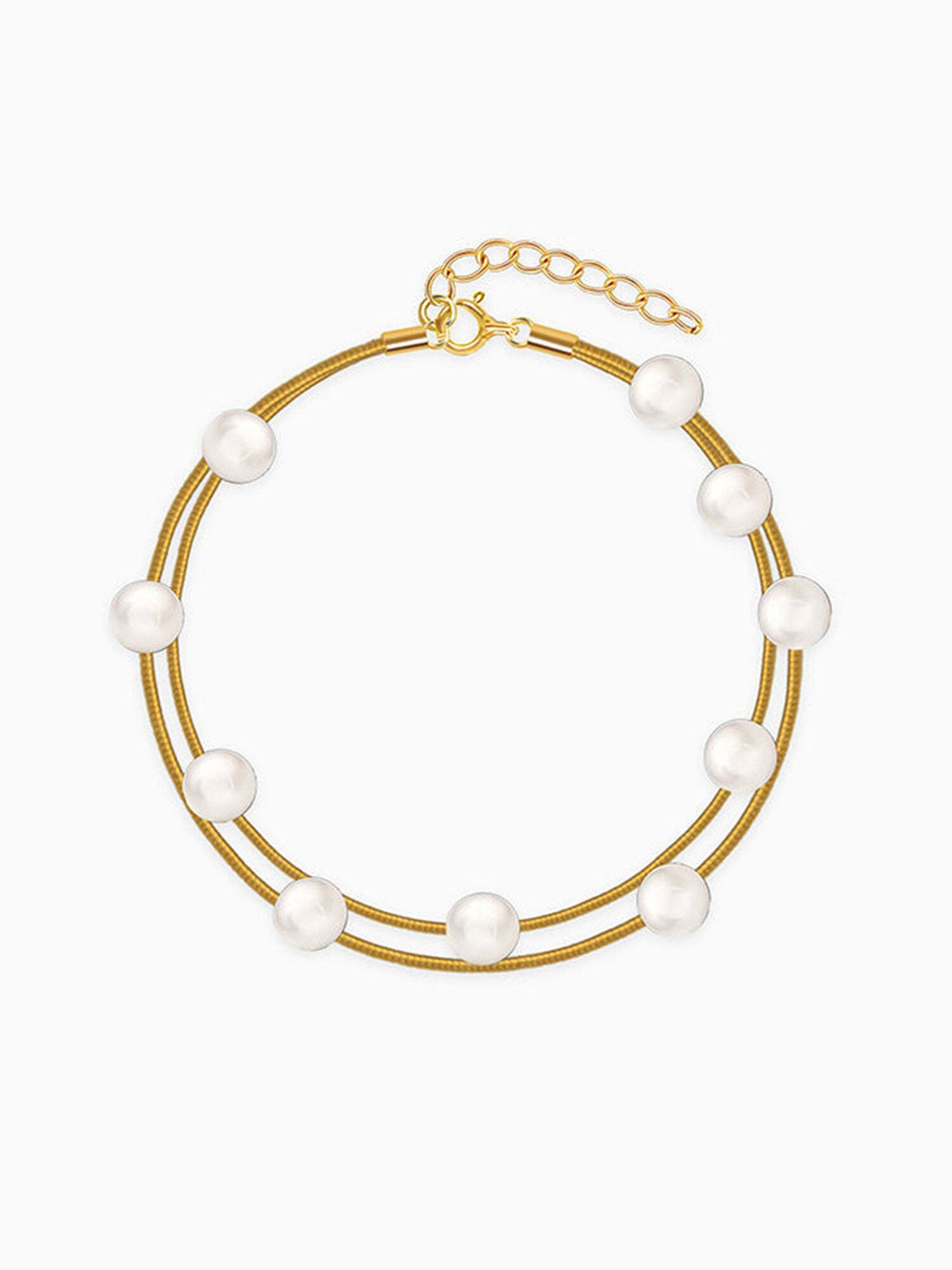 Golden Giselle Pearl Bracelet