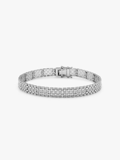 Silver Ronan Link Bracelet For Him