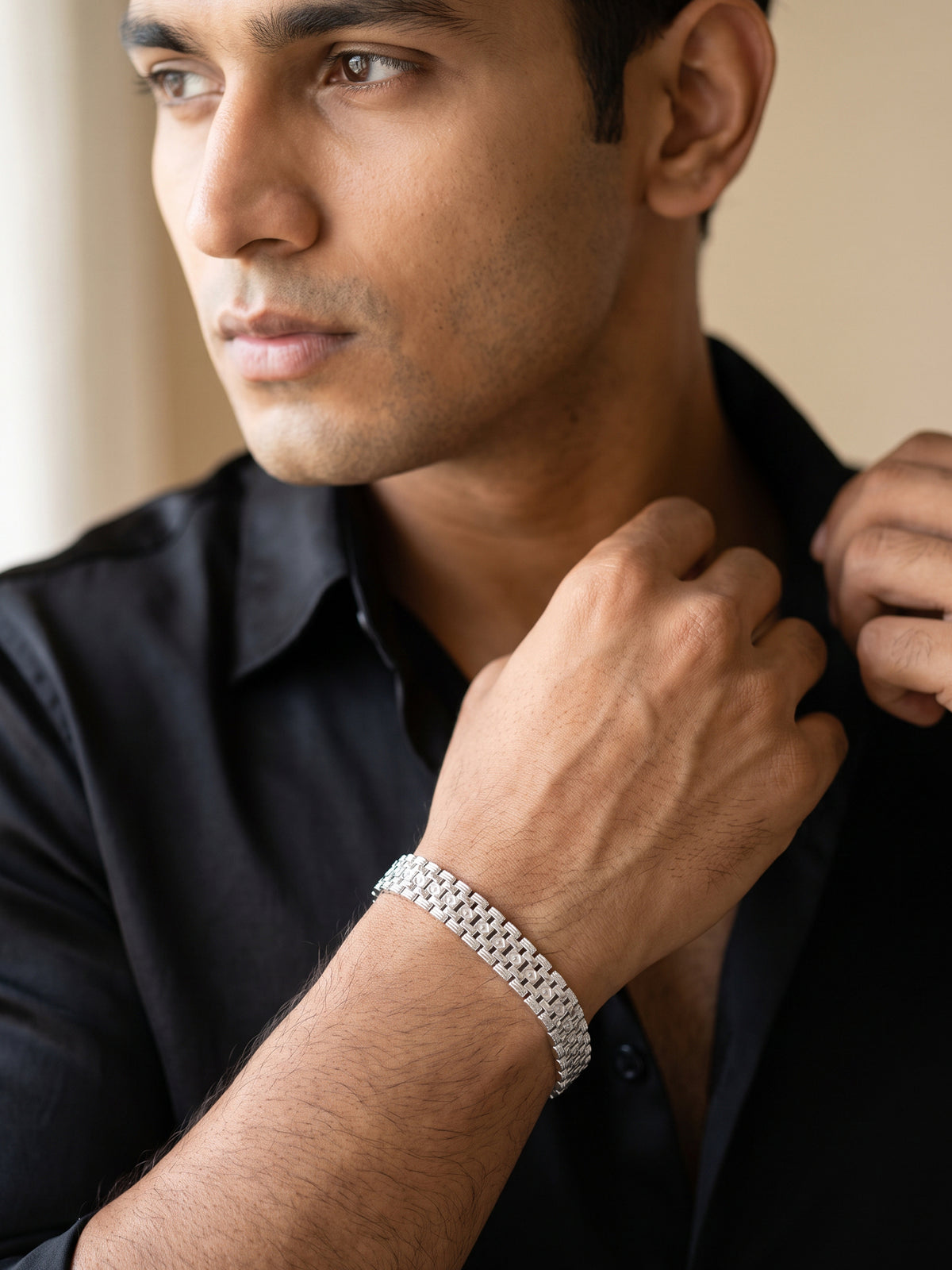 Silver Ronan Link Bracelet For Him