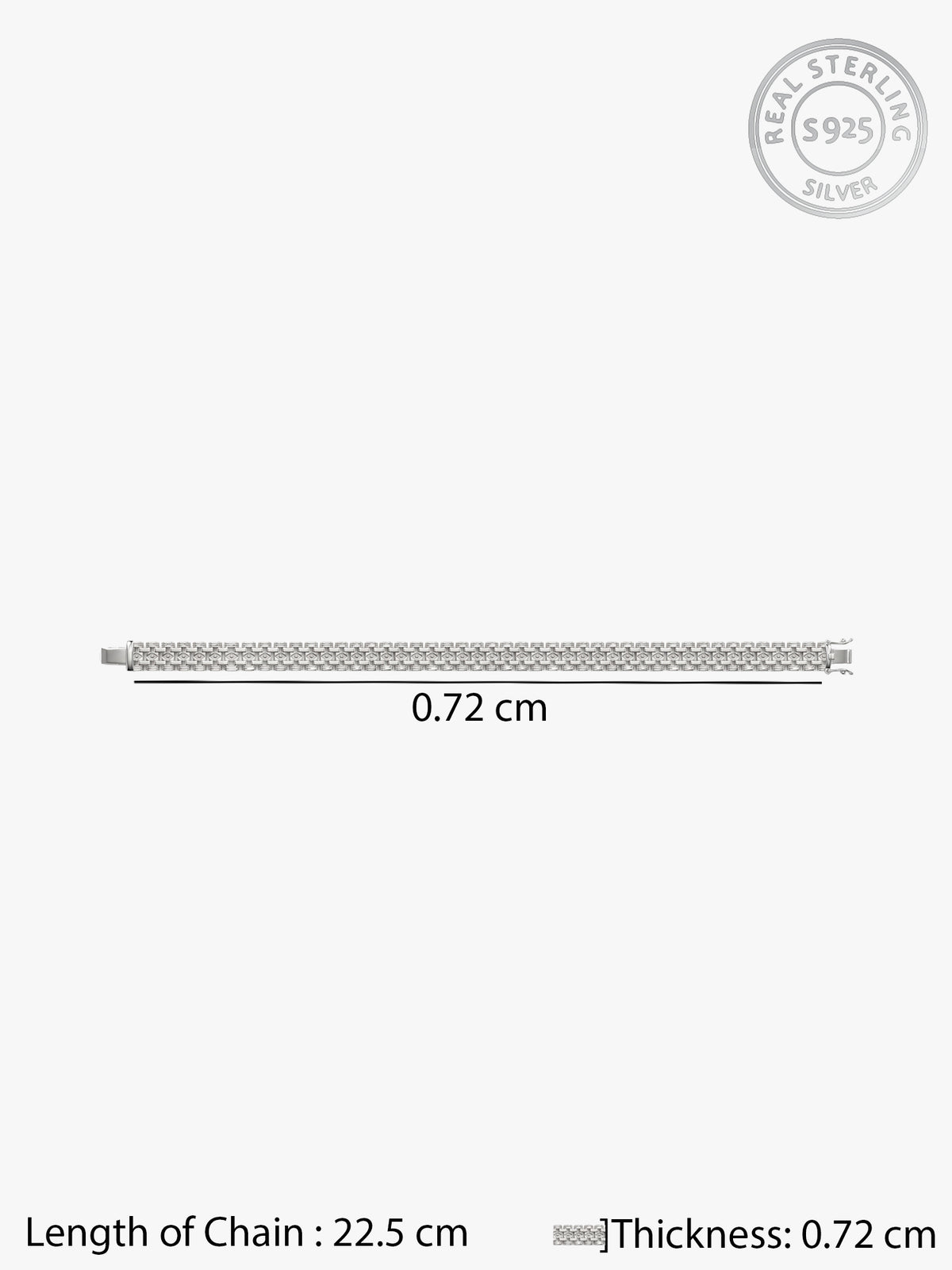 Silver Ronan Link Bracelet For Him