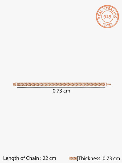 Rose Gold Imperial Grid Bracelet For Him