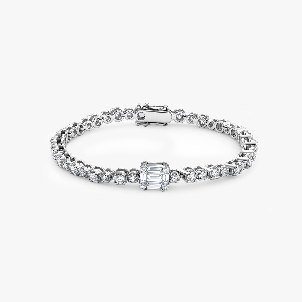 Silver Shine Up Tennis Bracelet
