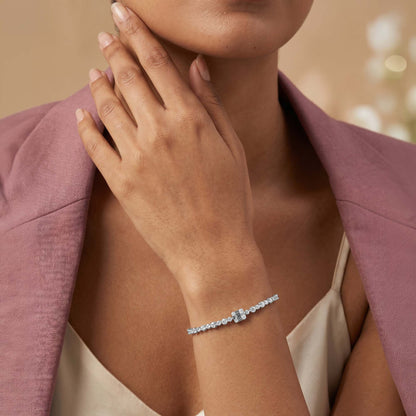 Silver Shine Up Tennis Bracelet