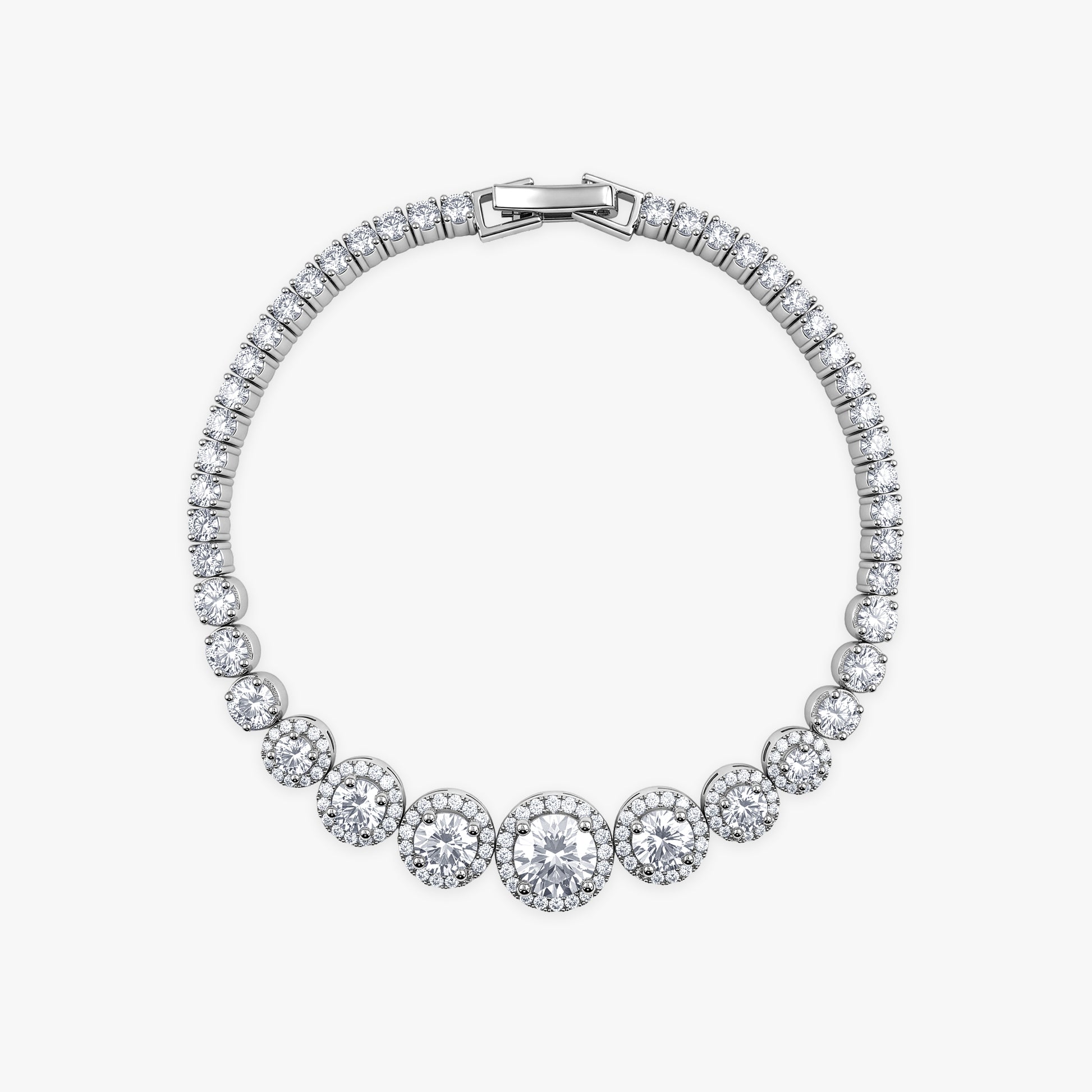 Silver Bold Shine Tennis Bracelet