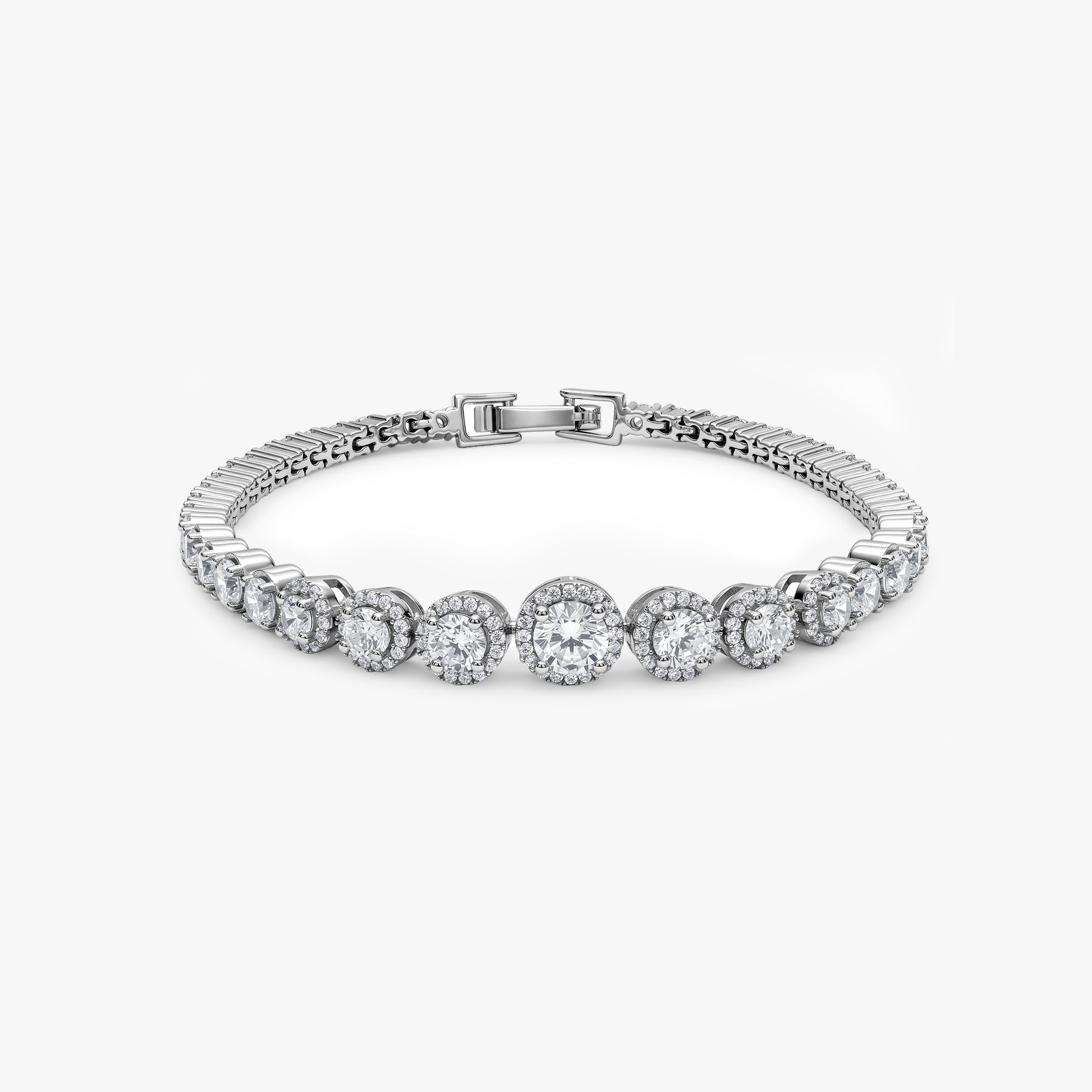 Silver Bold Shine Tennis Bracelet