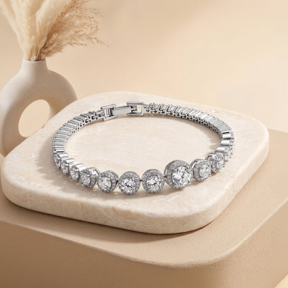 Silver Bold Shine Tennis Bracelet