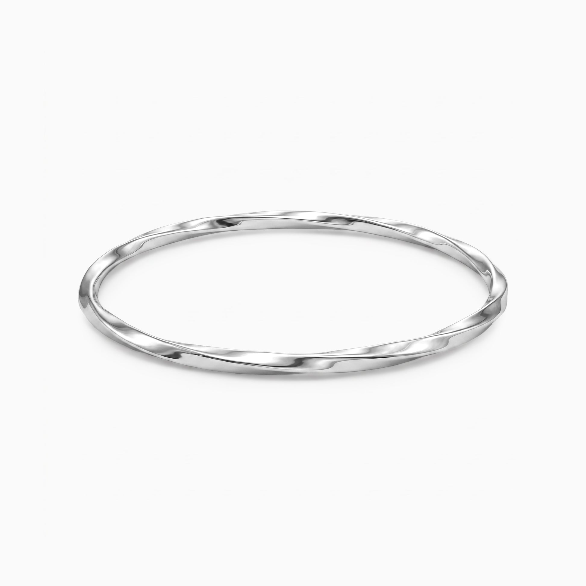 Silver Liliana Twisted Bangle Bracelet