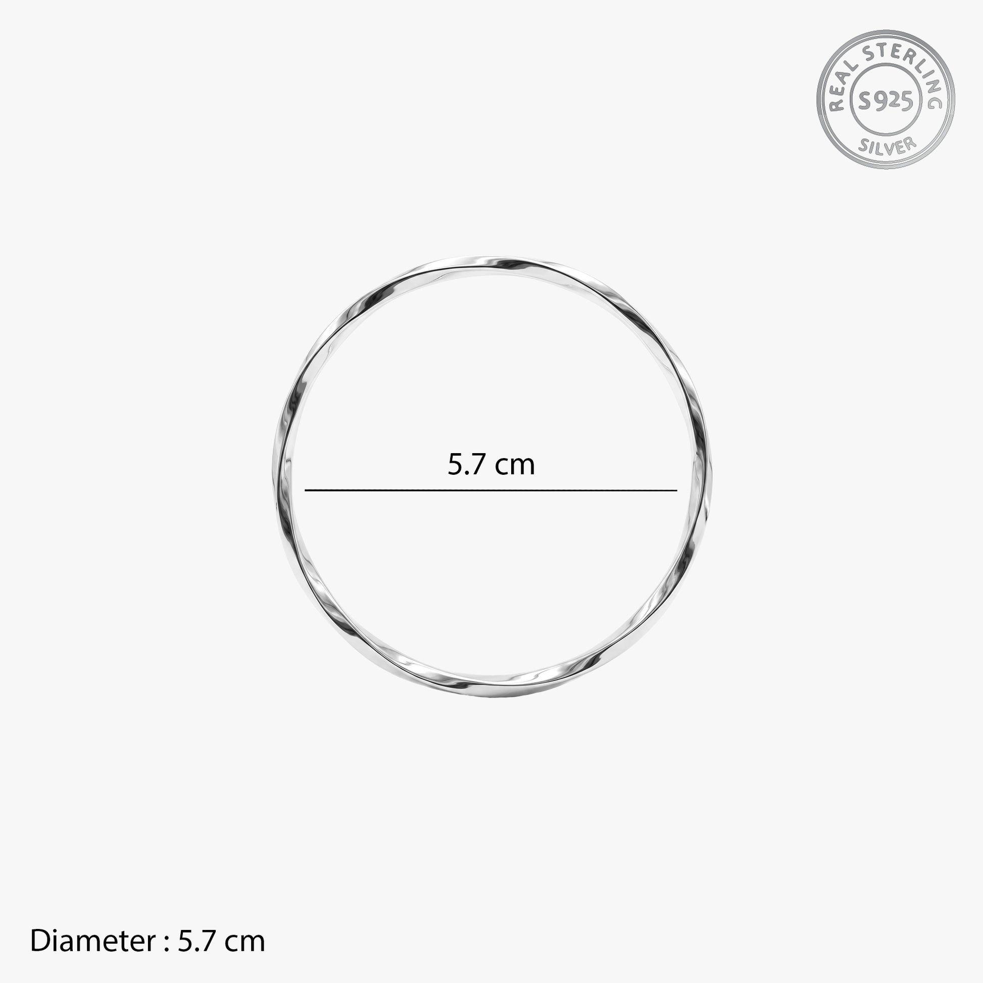 Silver Liliana Twisted Bangle Bracelet