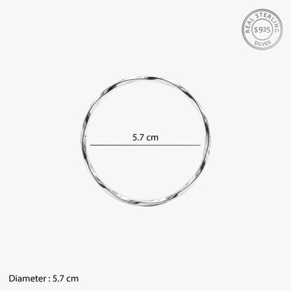 Silver Liliana Twisted Bangle Bracelet