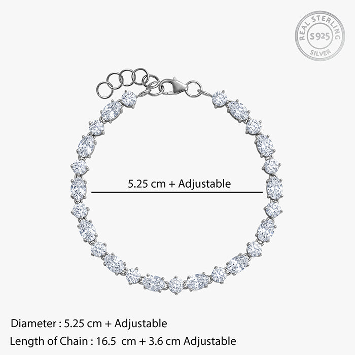 Silver Svetozara Tennis Bracelet