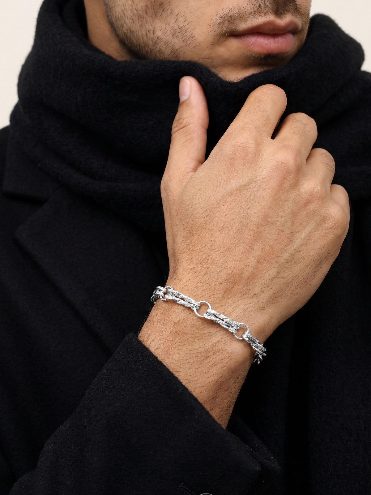 Silver Cato Bracelet For Him