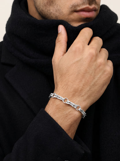 Silver Cato Bracelet For Him
