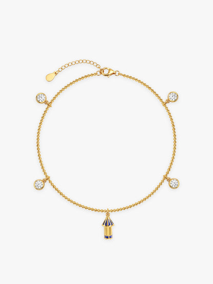 Golden Rocket Charm Bracelet