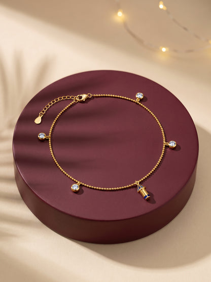 Golden Rocket Charm Bracelet