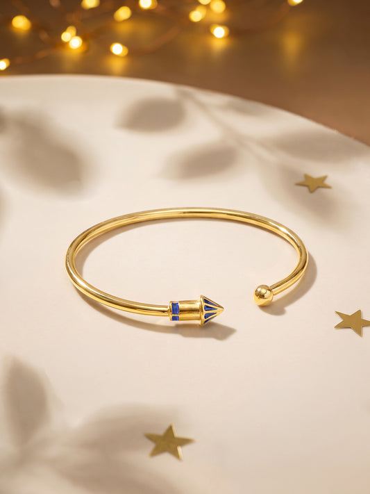 Golden Rocket Cuff Bracelet (Size 2.6)