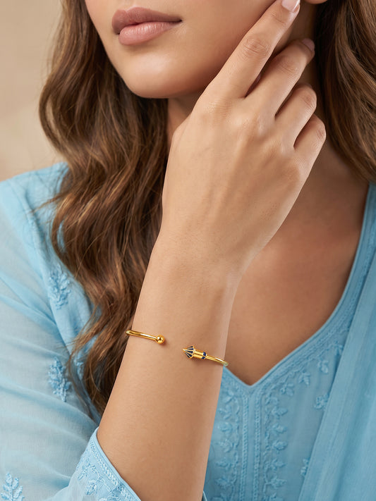Golden Rocket Cuff Bracelet (Size 2.6)
