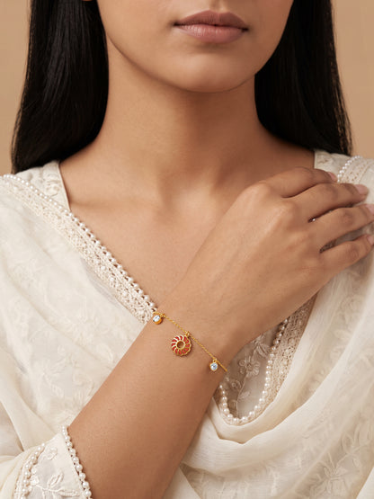 Golden Kesari Jalebi Bracelet