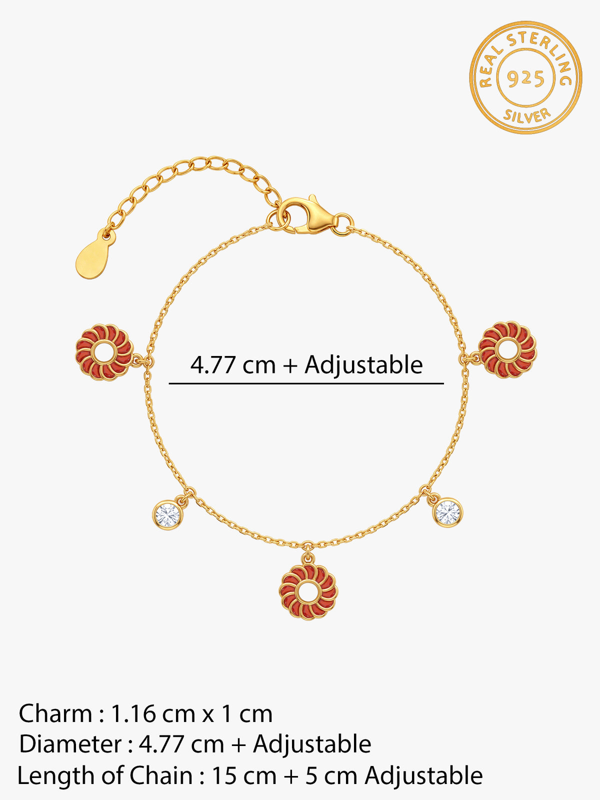 Golden Kesari Jalebi Bracelet