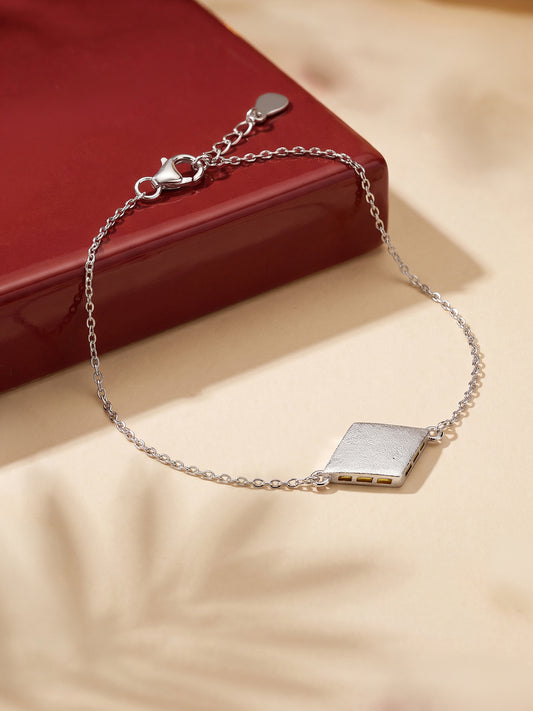 Silver Sweet Kaju Katli Bracelet