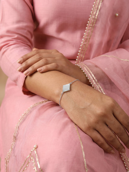 Silver Sweet Kaju Katli Bracelet